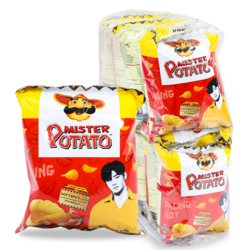 (Loose Pack) Mister Potato Chips Pedas 60g x 12 (+30g)